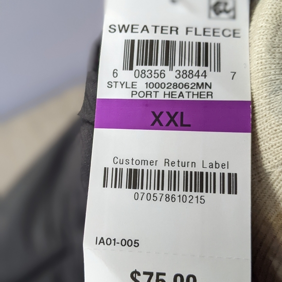 Lightweight red fleece zip up. - Picture 2 of 3